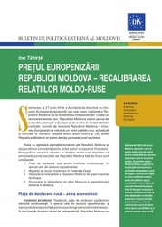 The price of the Republic of Moldova Europeanization – Recalibration of Moldovan-Russian Relations