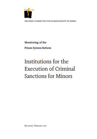 Institutions for the Execution of Criminal Sanctions for Minors Cover Image