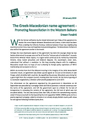 The Greek-Macedonian name agreement - Promoting Reconciliation in the Western Balkans