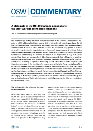 A stalemate in the US–China trade negotiations: the tariff war and technology sanctions Cover Image
