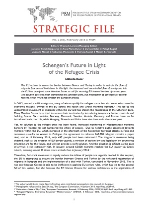 №83: Schengen’s Future in Light of the Refugee Crisis