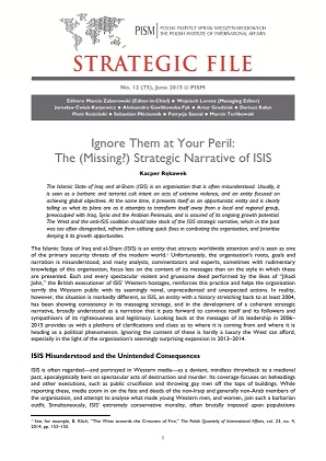 №75: Ignore Them at Your Peril: The (Missing?) Strategic Narrative of ISIS