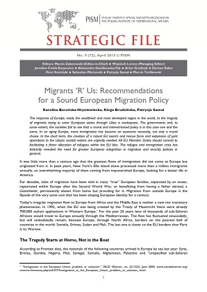 №72: Migrants ’R’ Us: Recommendations for a Sound European Migration Policy
