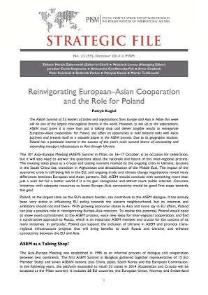 №59: Reinvigorating European–Asian Cooperation and the Role for Poland