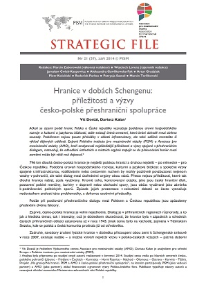 №57: Hranice v dobách Schengenu: příležitosti a výzvy česko-polské přeshraniční spolupráce