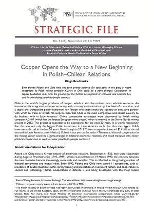 №35: Copper Opens the Way to a New Beginning in Polish–Chilean Relations