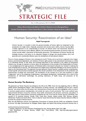 №29: Human Security: Reactivation of an Idea?