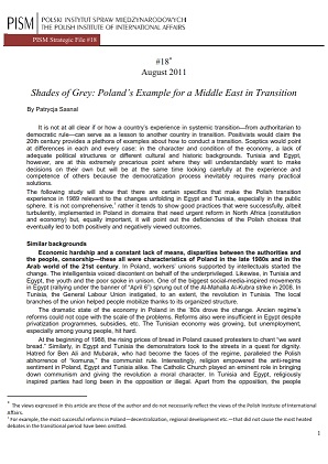 №18: Shades of Grey: Poland’s Example for a Middle East in Transition Cover Image