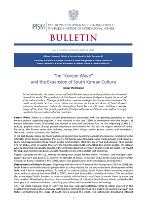 The “Korean Wave” and the Expansion of South Korean Culture