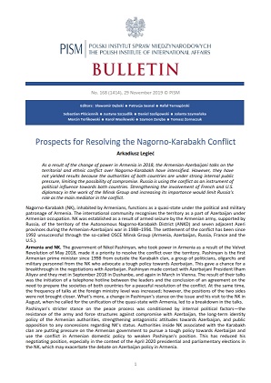 Prospects for Resolving the Nagorno-Karabakh Conflict