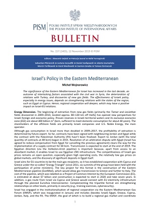 Israel’s Policy in the Eastern Mediterranean
