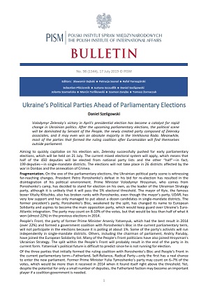 Ukraine’s Political Parties Ahead of Parliamentary Elections