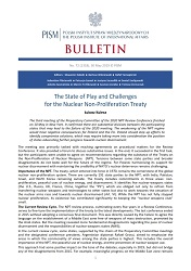 The State of Play and Challenges for the Nuclear Non-Proliferation Treaty