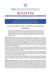Romania’s Defence Policy: Ambition and Capabilities
