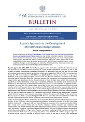 Russia’s Approach to the Development of Intermediate-Range Missiles Cover Image