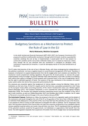 Budgetary Sanctions as a Mechanism to Protect the Rule of Law in the EU Cover Image