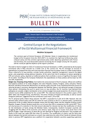 Central Europe in the Negotiations of the EU Multiannual Financial Framework