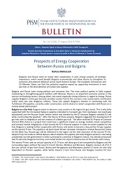 Prospects of Energy Cooperation between Russia and Bulgaria