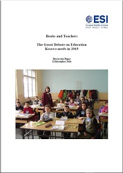 BOOKS AND TEACHERS. The Great Debate on Education Kosovo needs in 2015 Cover Image