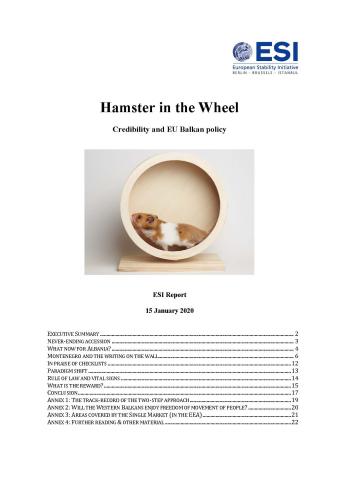 HAMSTER IN THE WHEEL. Credibility and EU Balkan policy Cover Image