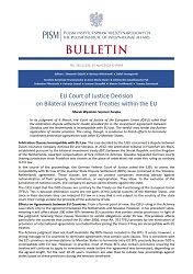 EU Court of Justice Decision on Bilateral Investment Treaties within the EU Cover Image