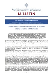 Unionism in the Politics of the Republic of Moldova and Its Relations with Romania Cover Image