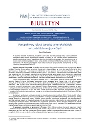 Prospects for Turkey-U.S. Relations in the Context of the Syrian Civil War
