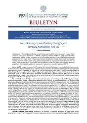 Konsekwencje ewentualnej renegocjacji umowy handlowej NAFTA