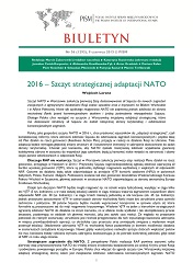 2016 – Szczyt strategicznej adaptacji NATO