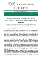The Modernisation of the Russian Army: Too Ambitious for the Local Defence Industry