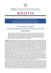 A Post-Pandemic Budget: The New Multiannual Financial Framework 2021–2027