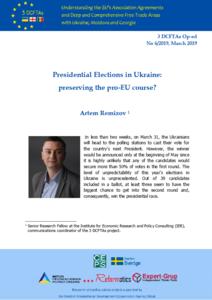Presidential Elections in Ukraine: preserving the pro-EU course? Cover Image