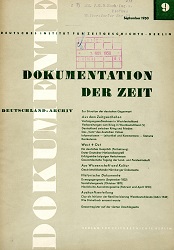 Dokumentation der Zeit 1950 / 09