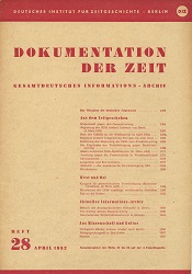 Dokumentation der Zeit 1952 / 28