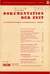 Dokumentation der Zeit 1952 / 29+30