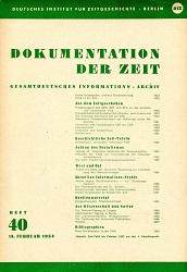 Dokumentation der Zeit 1953 / 40