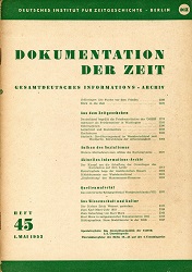 Dokumentation der Zeit 1953 / 45