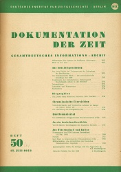 Dokumentation der Zeit 1953 / 50