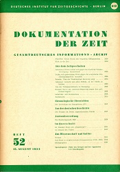 Dokumentation der Zeit 1953 / 52