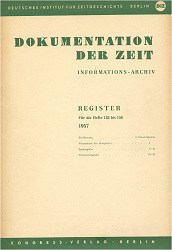 DOCUMENTATION OF TIME 1957 / 156 – Index for Issues 133 to 156 (1957) Cover Image