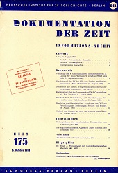 Documentation of Time 1958/175 Cover Image