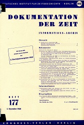 Documentation of Time 1958/177 Cover Image