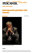 Uncompromising Patriotism of Srđa Popović Cover Image