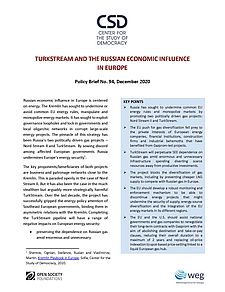 CSD Policy Brief No. 94: TurkStream and the Russian Economic Influence in Europe
