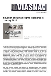 Review-Chronicle of Human Rights Violations in Belarus in January 2014 Cover Image