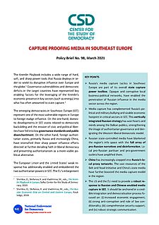 CSD Policy Brief No. 98: Capture Proofing Media in Southeast Europe