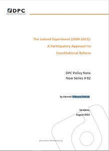 DPC POLICY NOTE 02: The Iceland Experiment (2009-2013). A Participatory Approach to Constitutional Reform