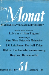 THE MONTH. Year V 1952 Issue 51 Cover Image