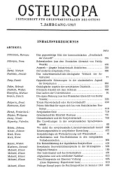 Index Beilage für das Jahr 1957