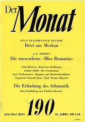 THE MONTH. Year 16, 1964, Issue 190 Cover Image